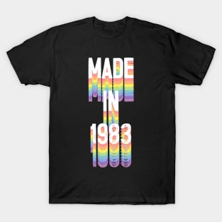 MADE IN 1983 / Birthday Typography Gift Design T-Shirt